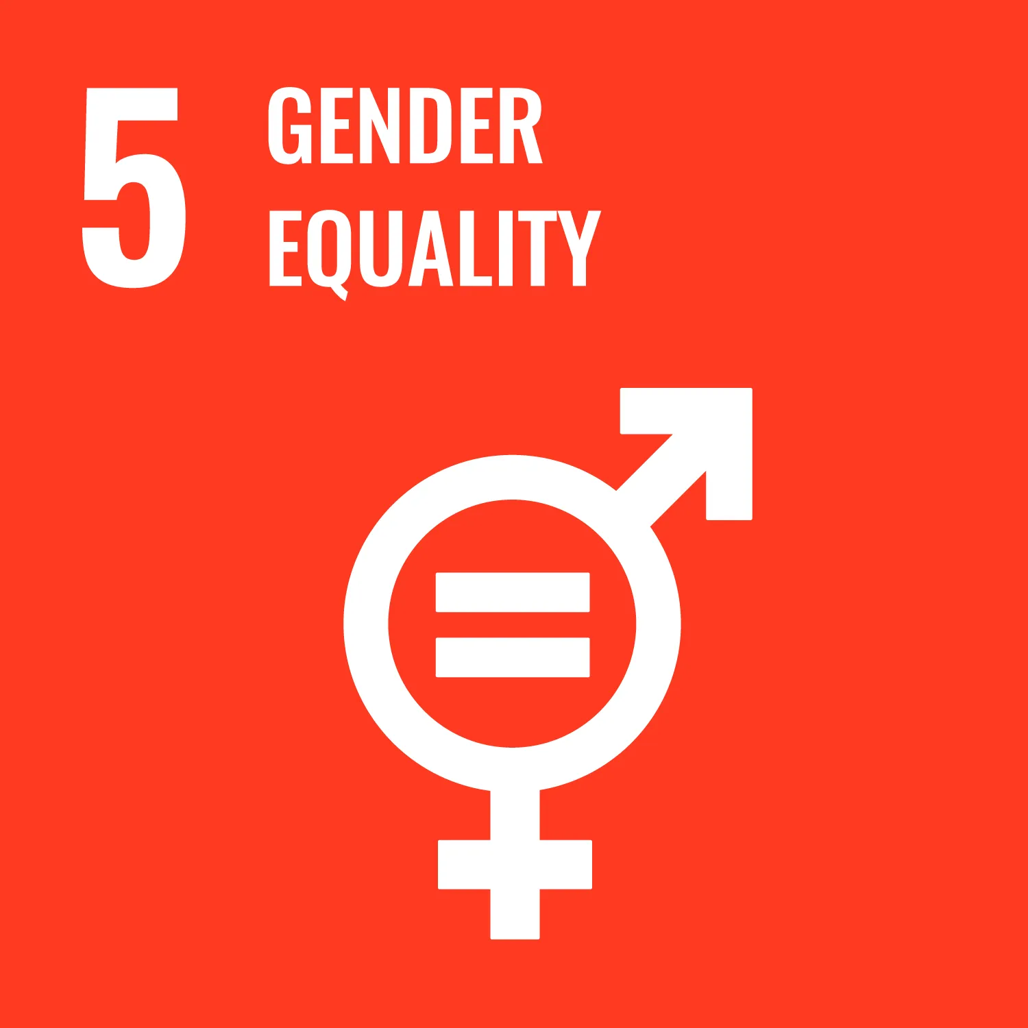 SDG Sustainability Goal Number 5 Gender Equality