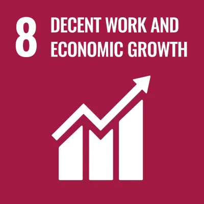 SDG Sustainability Goal Number 8 Decent Work and Economic Growth