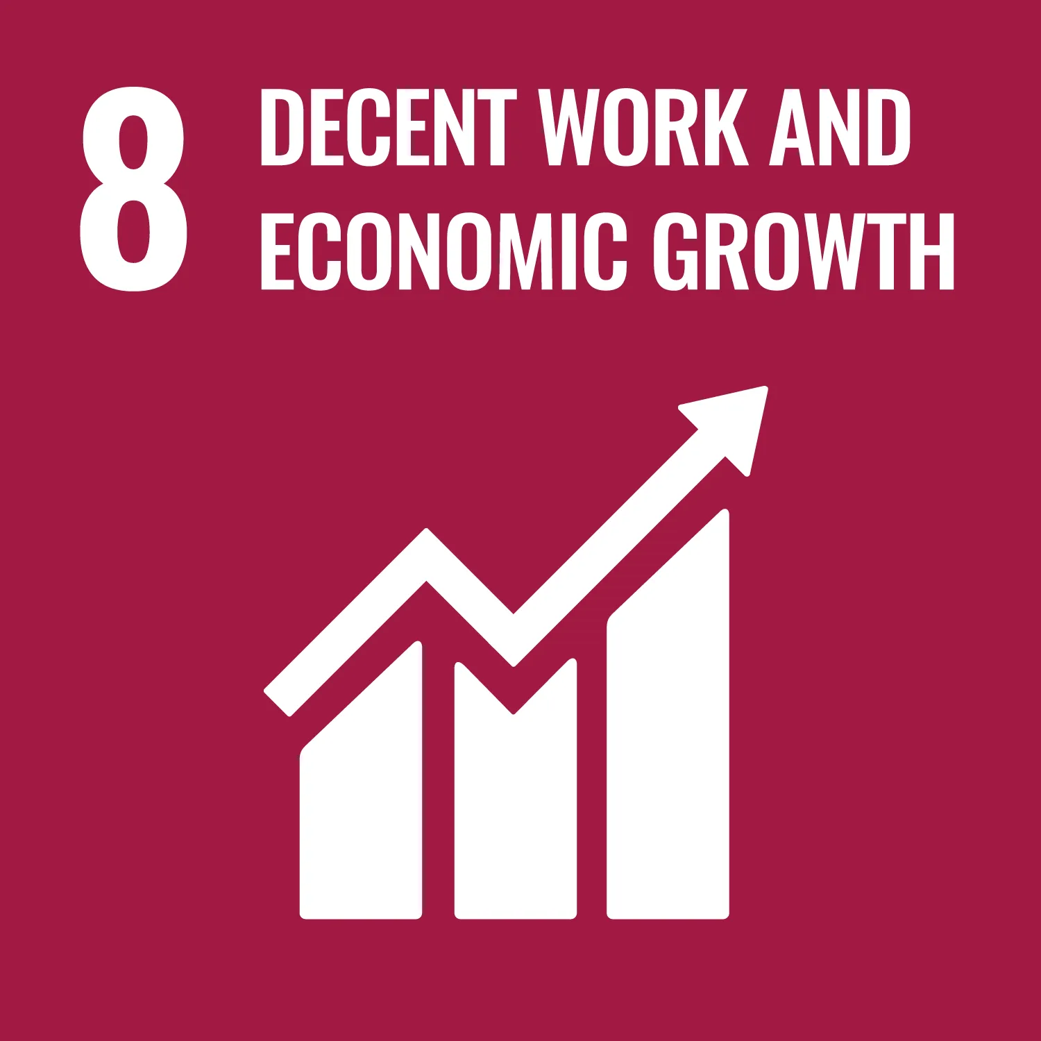 SDG Sustainability Goal Number 8 Decent Work and Economic Growth