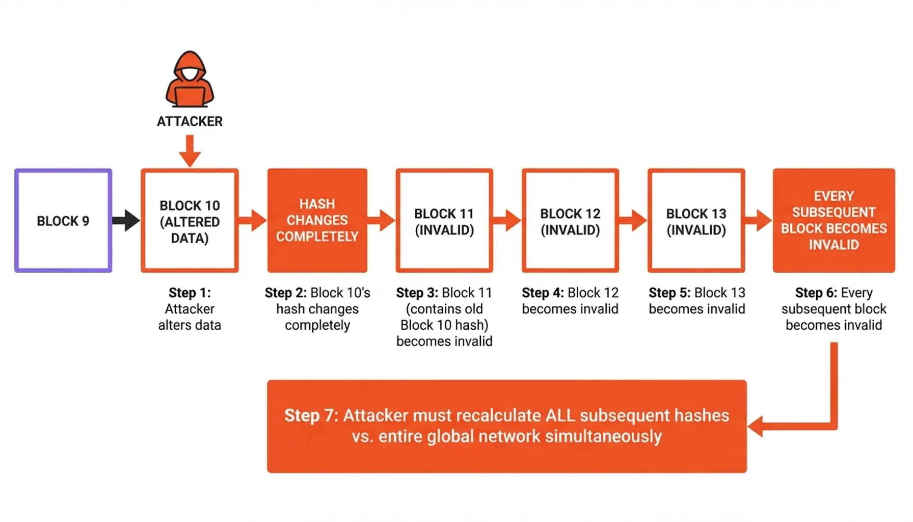 Blockchain technology explained with blockchain timestamping statistics, visualizing verified records across a network.