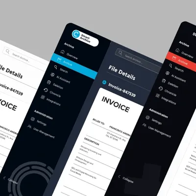 A side-by-side comparison of different color schemes and logos within the OriginVault dashboard showcasing multi-tenant UI flexibility.